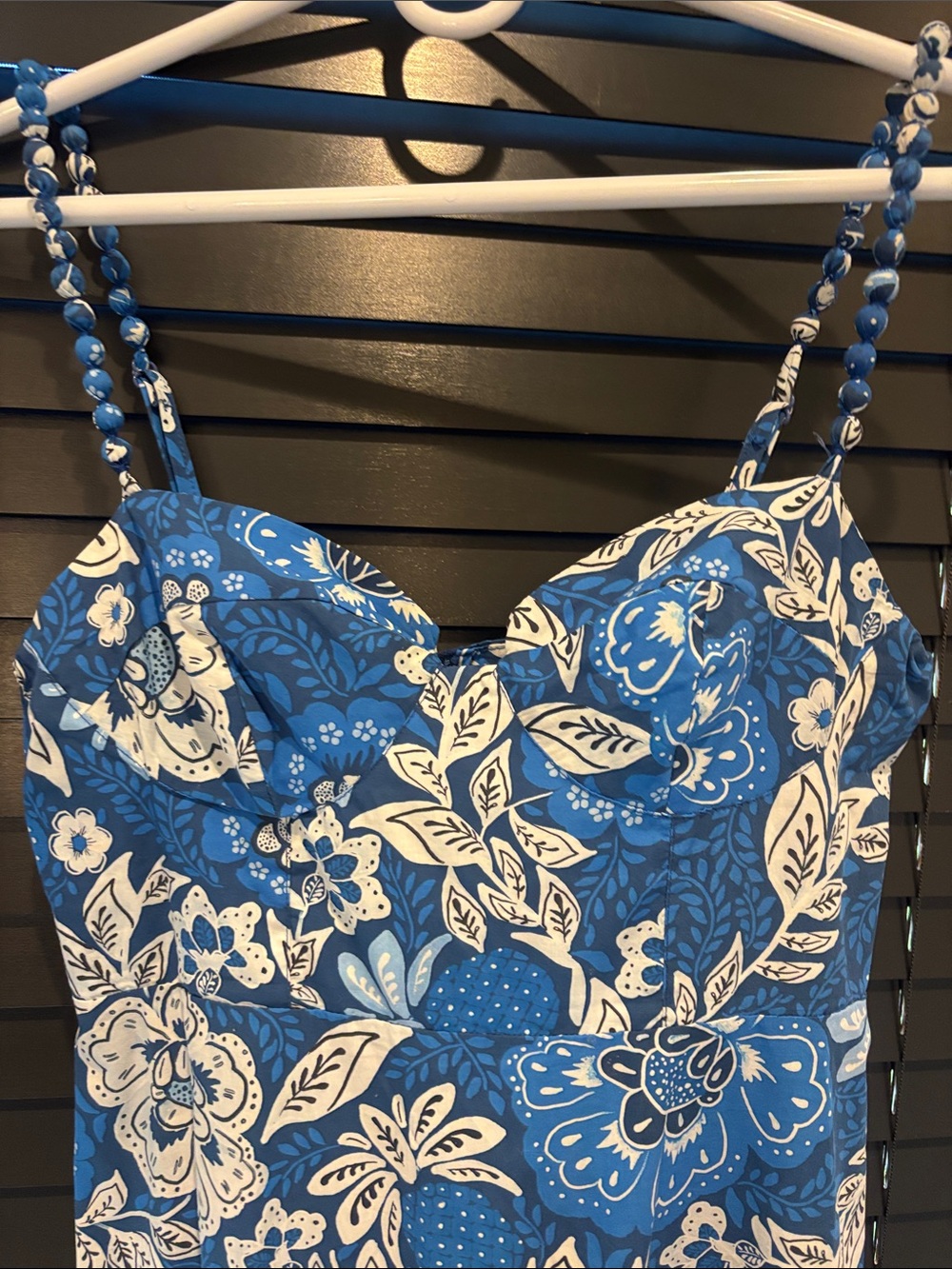 FARM Rio Blue and White Floral Midi Dress - Picture 3 of 4